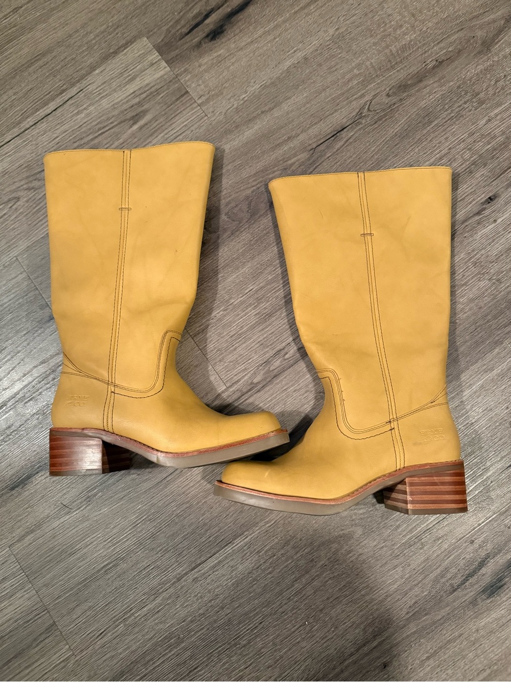 NWOT WOMEN'S FRYE & CO. MIRANDA 14 KNEE HIGH BOOTS BANANA SIZE 7.5 - Picture 6 of 11